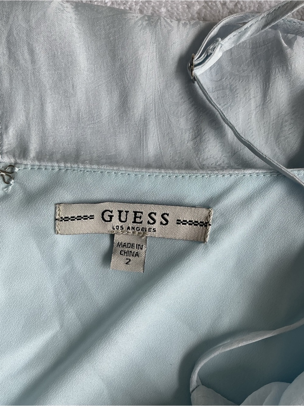 Guess Light Blue Ruffle Mini Dress - Picture 7 of 10